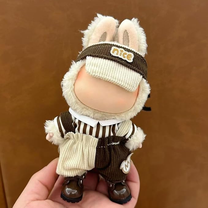 Clothes for 15/17cm Dolls(NO Doll) - Outfit for Labubu with Accessories Suit - Clothes Set for Dolls Dress Up