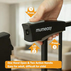 Mumeasy Baby Gate for Stairs - 29.6-46" Auto Close Dog Gate for Doorways, Extra Wide Child Gate Indoor, Walking Through Safety Gate for Kid, Pet Gates No Drilling White, Mom's Choice Awards Winner