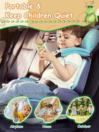 16-Piece Rotating Puzzles for Kids 4-6, Toddlers Puzzles 2-4, Road Trip, Airplane Activities Game, Travel Toys - Brain Teaser, Fine Motor Skills - Birthday Gifts Boys & Girls - Animals