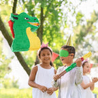 WERNNSAI Dragon Piñata - Dinosaur Party Supplies Dino Piñata Bundle with Blindfold and Stick for Boys Kids Dragon Theme Birthday Party Game Decorations (15.5" x 10" x 3")