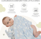 Ultra-Soft Baby Blanket - Lightweight & Breathable, Neutral Newborn Designs, Cloud Baby Crib, Infant, Toddler - 47"x47" Large