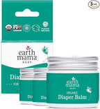 Earth Mama Organic Diaper Balm 2-Ounce | Diaper Cream for Baby | EWG Verified, Petroleum & Artificial Fragrance-Free with Calendula for Sensitive Skin (3-Pack)