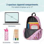 Wildkin 15-inch Kids Backpack – Durable, Padded, Adjustable for School & Travel - Ballerina