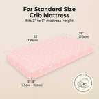 KeaBabies 2-Pack Organic Crib Sheets for Boys, Girls - 52x28 Fitted Crib Mattress Sheet Neutral, Breathable Jersey Cotton Cover for Baby Bed, Toddler Mattress, Soft & Cute Prints (Dreamland)