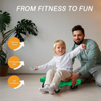 2 Plastic Scooter Boards with Handles for Kids Sitting and Sports Training, with 1 Ring, 2 Ropes and 4 Beanbags, Indoor and Outdoor Play