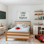 Toddler Boy Room Decor, Long Live Boyhood Banner, Boys Room Wall Decor, Banner Flag, 28.520 inches, Blue