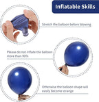RUBFAC 129pcs Navy Blue Balloons Different Sizes 18 12 10 5 Inch, Latex Balloon Garland Arch Kit for Birthday Party Graduation Baby Shower Wedding Holiday Balloon Decoration