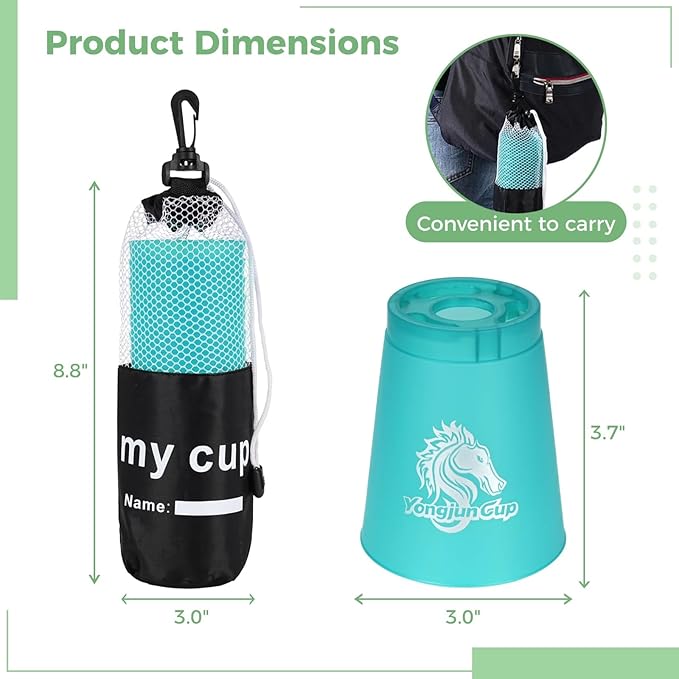 yeesport 48 PCS Sport Stacking Cups, Sport Training Game for Challenge Competition, Plastic Stacking Cups, Classic Family Game for Youth and Adults, Red+Blue+Green+Yellow