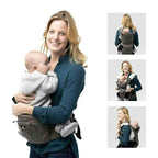 Abiie HUGGS 3-in-1 Baby Carrier with Hip Seat - Front Facing, Hip Hugger, Back Baby Carrier - Healthy Sitting (M) Position, 3 Mos.-Toddler - Buckle Type Closure - Approved by US Safety Standards