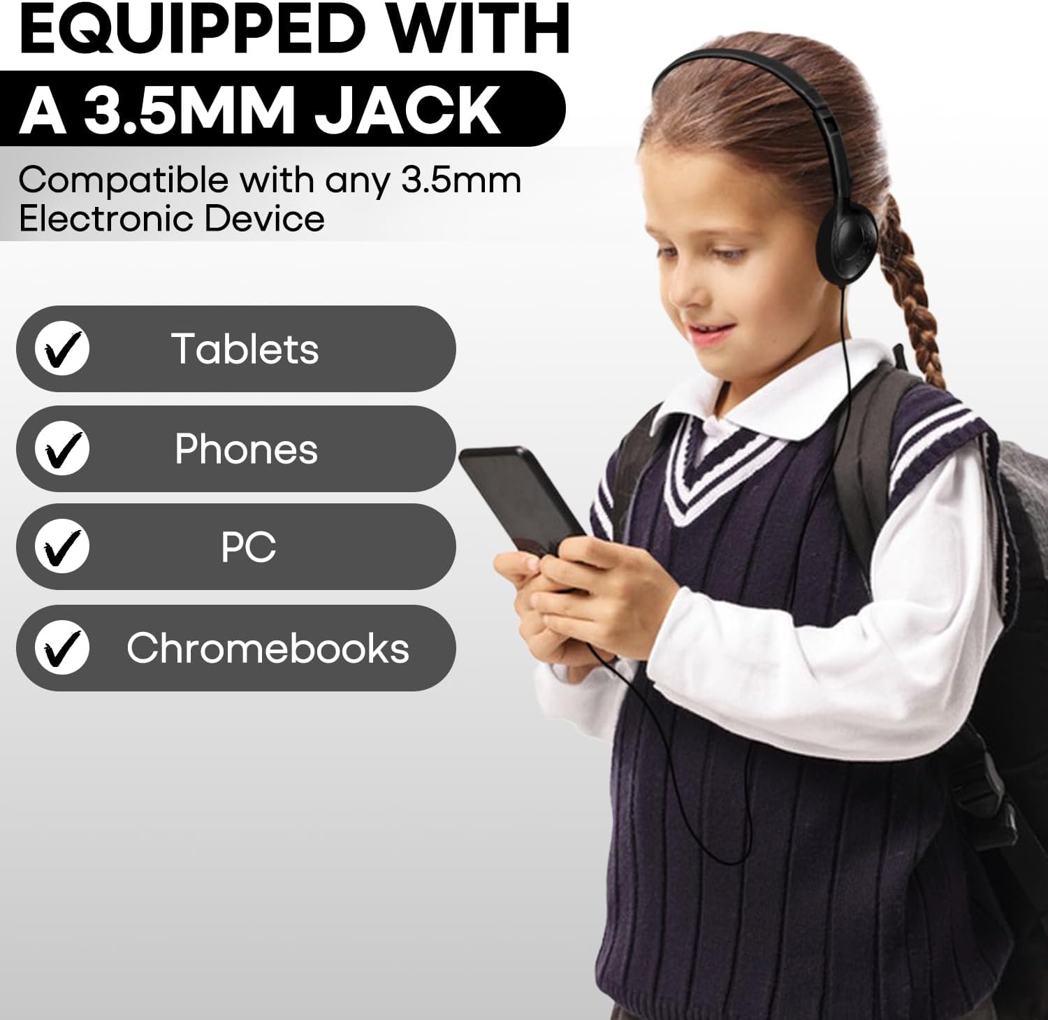 Kids Headphones Bulk 100 Pack for School Classroom Students Children Toddler Boys Girls Teen Adults