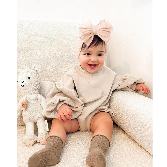 Niceye Handmade Baby Headbands Soft Stretchy Nylon Hair Bands with Bows for Newborn Infant Baby Toddler Girls