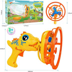 Bubble Gun Bubble Machine Dinosaur Bubble Blower Toy for Kids and Toddlers Bubble in Bubble Gun Party Favors Birthday Christmas Easter Gift for 3 4 5 6 7 8 9 Years Old Boys and Girls (Yellow)