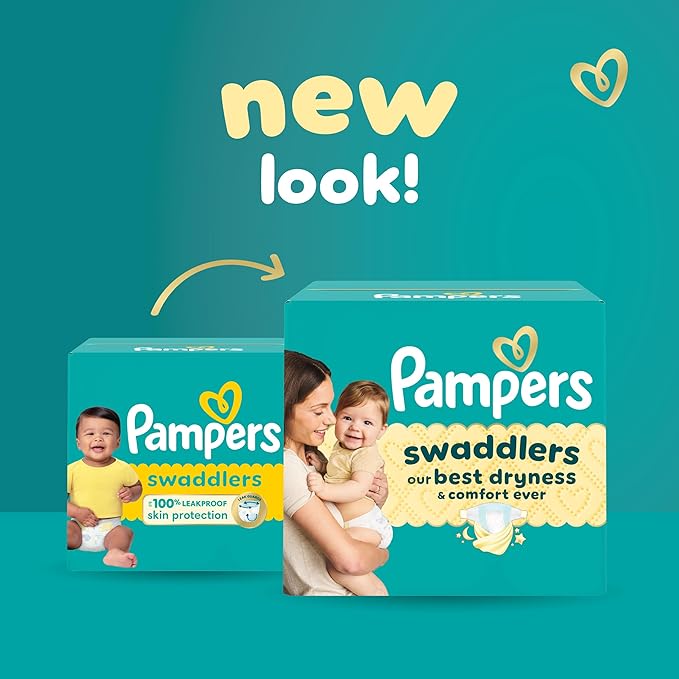 Pampers Swaddlers Diapers, Size 8 (30+ lbs), 76 Count, Absorbent, Keeps Baby Dry and Comfortable, Skin Safe Disposable Baby Diaper (Packaging May Vary)
