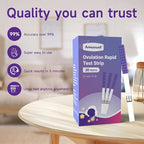 Ovulation Test Strips, Amazewell Ovulation Strips Fertility Test for Women Ovulation Predictor Kit for Home, 30pcs LH Test Strips Ovulation Kit Bulk, 5mm Width Easy Grip, High Accuracy