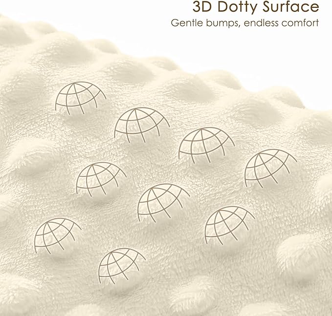 Dinosaur Baby Blankets for Boys, Soft Nursery Minky Blankets with Muslin and Dotted Fleece Back 30x40 inches, Receiving Bed Quilt for Newborn, Infants, Toddlers