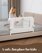 33" Bed Rails for Toddlers(Compact) for Single/Twin Bed with U-Shape Base, Toddler Bed Rails with More Stable and Secure, Fit for High/Low Mattresses, Box/Platform Bed