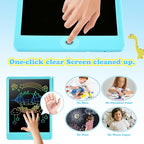 LCD Writing Tablet for Kids Age 3-12 Years-10 Inch, Portable/Interactive/Mess Free Coloring/Reusable Used for Family Educational Learning, Travel Calm Down Toys, Sketch Pad, Stuffers Gifts for Teen