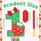 WERNNSAI Berry First Pinata - Sweet One Birthday Party Decorations Strawberry Party Game Number 1 Pinata for Baby Shower Theme Party Favor With Blindfold