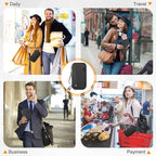 Passport Holder Family RFID Blocking Passport Wallet, RFID Travel Document Organizer for Women Waterproof Passport Wallet, Men Portable Case for Cards Credit Cards with Lanyard (Black-Medium)