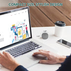 Babelio White Noise Sound Machine for Adults Kids Baby, Mini, 15 Non-looping Sounds, Timer, Memory Function, Easy to Pocket and Travel Gray