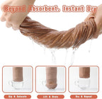 Muslin Hooded Baby Towels, 2 Pack 100% Cotton 32x32Inch Baby Bath Towel with Hood for Babies, Infant, Toddler, Soft and Absorbent Newborn Essential. (Light Bean Paste)