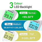 Boncare 9 Seconds Digital Basal Thermometer - Accurate Oral & Rectal Thermometer for Adults & Kids, Fever Alarm, Large Display (White)