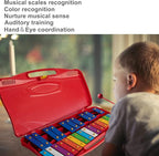 MUSICUBE Professional Glockenspiel for Kids & Adults 25-Note Well-Tuned Xylophone for Baby Toddler Orff Percussion Instrument Educational Musical Toys for Boys Girls Aged 3+ Gift Choice (G5-G7)