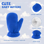 BAVST Baby Toddler Winter Mittens Girls Warm Fleece Lined Gloves Kids Sherpa Lined Mittens for Boys