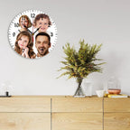 Generic Custom Wall Clock Personalized Clocks with Photo Text Logo Customize Gifts for Kitchen Bathroom Home Creative, 12inch-30cm