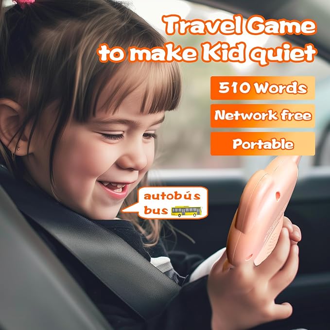 Talking Flash Cards for Kids - Spanish Bilingual English Flashcard for Toddlers 3-12, Test Mode, 510 Sight Words, Audible Pocket Speech, Sensory Toys for Autism, Boys Girls Gifts (Spanish)