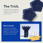 Speks Geode Matte Pentagons Magnetic Fidget Toy for Adults | Quiet Sensory Toy for Stress Relief & Anxiety, Office Desk Toy & Top Gadget Gift Idea | Space Cadet, 12-Piece Set