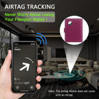 Airtag Passport Holder Cover Wallet RFID Blocking Leather Case Travel Essentials Luggage Accessories Travel Must Have(118#Purple)