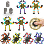 8 PCS Noctilucent Transformable High Speed Rotation Fidget Spinners Toys for Kids and Adults Stress Relief Fingertip Toys for Boys and Girls Fingertip Gyros for ADHD Autism for Kids