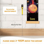 Personalized Name Growth Chart Wall Decor for Kids – Canvas Removable Height Chart Measuring Ruler 59" x 7.9" (Rocket)