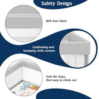 Baby Playpen with Mat, 50x50 Inch Playpen with Mat Waterproof for Babies and Toddlers Play Pen Playards Safety Gate Fence Active Center Indoor