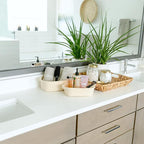 NaturalCozy 5-Piece Rectangle Storage Basket Set- Natural Cotton Rope Woven Baskets for Organizing! Small Basket for Montessori, Baby Nursery, Dog Toy Baskets, Cat Toy Box, Bathroom Organization Bin