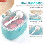 NCVI Baby Formula Dispenser On The Go, Formula Container To Go, Formula Holder for Travel, Outdoor Picnic with Baby Infant, Portable Container for Milk Powder, Snacks, Candy, Fruits (Green)