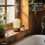 Aromatherapy Essential Oil Diffuser with Jasmine Oil, 6 in 1 Ultrasonic 100ML Aromatherapy Scent Humidifier Vaporizer with Dense fine Mist, Timer, Auto-Off (Summer-Jasmine)