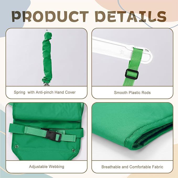 2 in 1 Baby Jumper with Swing-Indoor and Outdoor Use, Baby Jumpers and Bouncers, Toddler Swing with Foldable Stand（Green）