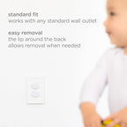 Ubbi Outlet Covers for Child Safety, Plug Protectors, Baby Proofing, Safe & Secure Electrical Plug Covers, White, 24 Count