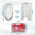 Baby Lounger – Portable Baby Lounger Pillow & Adjustable Baby Nest for 0-24 Months, Soft Infant Floor Seat & Breathable Infant Lounger for Home & Travel