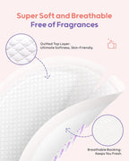 Nuliie Super Absorbent & Featherlight Disposable Nursing Pads 240 Count, Stay Dry, Soft & Breathable Breast Pads for Leaking Milk, Leakproof, Individually Packaged Breastfeeding Essentials for Moms