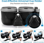 Accmor Stroller Cup Holder with Phone Holder, Bike Cup Holder, Universal Cup Holder for Uppababy Nuna Doona Strollers, 2-in-1 Cup Phone Holder for Stroller, Bike, Wheelchair, Walker, Scooter