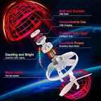 Flying Orb Ball (Red, 2025 Upgraded) with Dazzling Lights, Magic Hover Spinner, Cool Boomerang Drone, Floating Cosmic Globe, Kids Outdoor Toys, for 6 7 8 9 10 Year Old Boys Girls