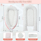 JOLLITO Baby Lounger for Newborn, Breathable Soft Baby for Baby 0-24 Months,Baby Play Mat, Portable Infant Lounger Baby Floor Seat for Home and Travel,Babies Essentials Gifts