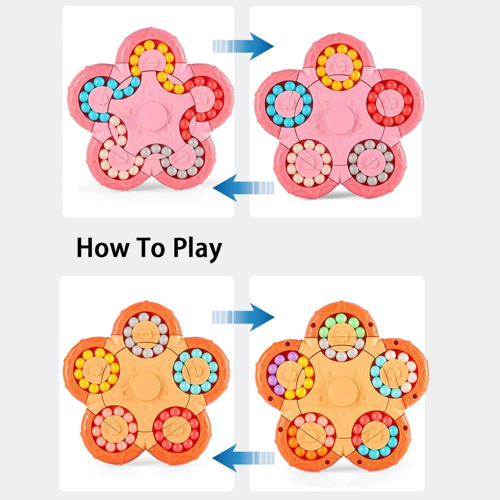 YUDANSI Magic Bean Puzzle Toy, Rotating Magic Bean Fidget Toys 2-in-1, Magic Ball Brain Teaser STEM Game, Gift for Kids Boys Girls Age 3+, 5-7, 8-12, Teen, Adult for Holiday Birthday Graduation Gifts