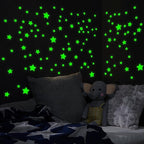 Glow in The Dark Stars for Ceiling, Luminous Wall Sticker, Kids Bedroom Wall Decal, Sticky Fluorescence Star, Gift for Boys and Girls (Green)