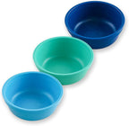 Re-Play 12 Oz. Toddler Bowls for Snack and Everyday Dining - Dishwasher and Microwave Safe - Made in USA - Set of 3-5.75" x 5.75" x 2" - True Blue