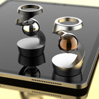 Fidget Toys for Adults, Metal Fidget Toys Desk Fidgets for Office for Adults, Quite Kids Fidget Toys for Anxiety and Stress (Black Silver)