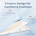 Baby Play Mat for Summer, 1.3 Thick Extra Large Memory Foam Cooling Floor Tummy Time Mat, Soft & Breathable, Non-Slip Rectangular for Toddlers’ Playtime & Rest(Light Blue,79"x118")